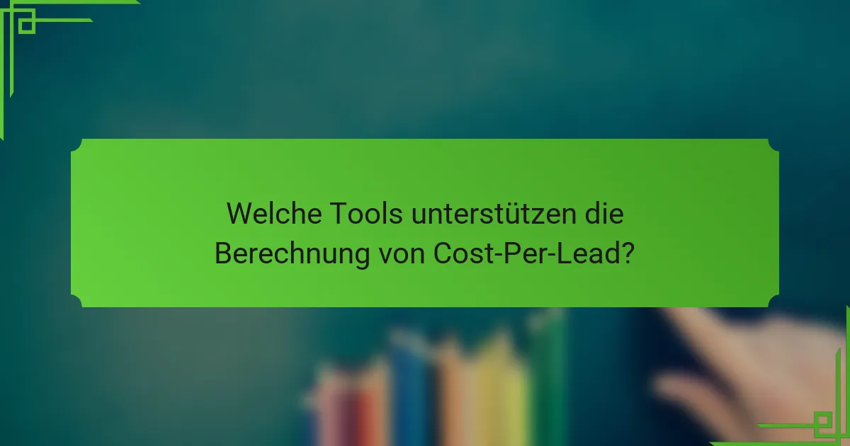 Welche Tools unterstützen die Berechnung von Cost-Per-Lead?