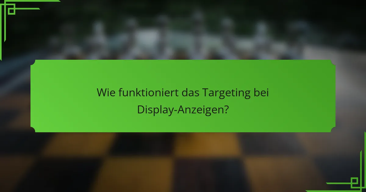 Wie funktioniert das Targeting bei Display-Anzeigen?